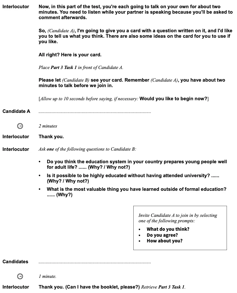 Instructions for Candidate A